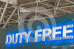 Duty free shop in airport