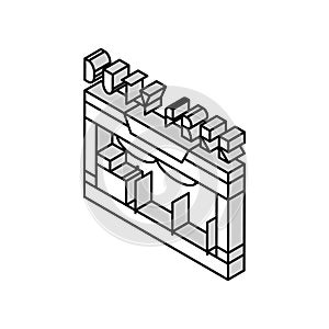 duty free shop isometric icon vector illustration