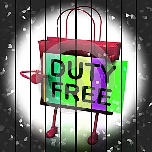 Duty Free Shopping Bag Represents Tax Exempt Discounts photo