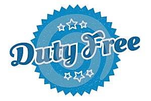 duty free sign. duty free vintage retro label.