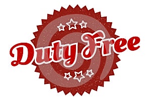 duty free sign. duty free vintage retro label.