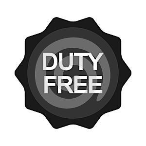 Duty Free Star Emblem - Vector Icon