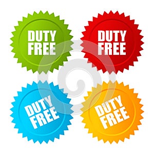 Duty free vector label