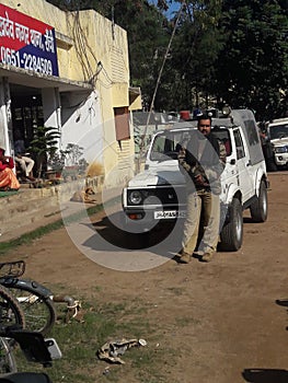 On Duty  a men toking