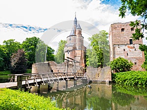 Duurstede castle with Burgundian tower and donjon in Wijk bij Du photo