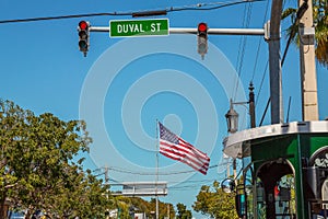 Duval Street sign in the Florida Keys