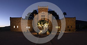 Duwiseb Castle in Namibia at night. Southern Namibia.