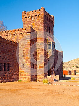 Duwisib castle. Pseudo-medieval fortress in southern Namibia, Africa