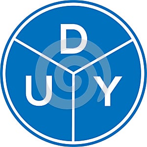 DUY letter logo design on white background. DUY creative circle letter logo concept. DUY letter design.DUY letter logo design on