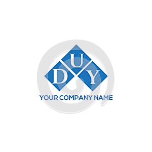 DUY letter logo design on white background. DUY creative initials letter logo concept. DUY letter design