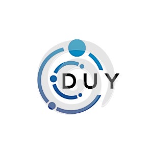 DUY letter logo design on white background. DUY creative initials letter logo concept. DUY letter design