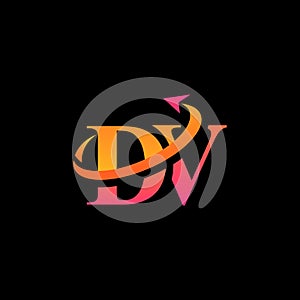DV aerospace creative logo design