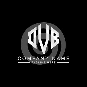 DVB letter logo design with polygon shape. DVB polygon and cube shape logo design. DVB hexagon vector logo template white and
