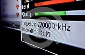 DVB-T menu on screen