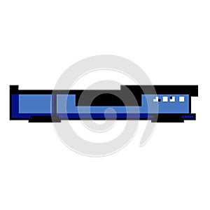 dvd blu ray player game pixel art vector illustration