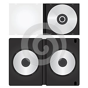 Dvd and cd box vector