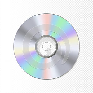 DVD or CD disc. Blue-ray technology vector illustration. Music sound data