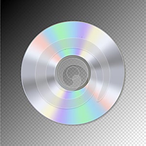 DVD or CD disc. Blue-ray technology vector illustration. Music sound data information