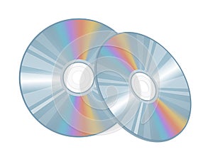 DVD or CD disc digital technology data storage vector illustration isolated on white background