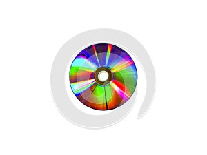 DVD CD disc on white background