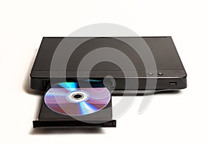 DVD / CD player with open tray isolated