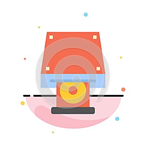 Dvd, CDROM, Data Storage, Disk, Rom Abstract Flat Color Icon Template