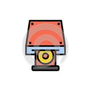 Dvd, CDROM, Data Storage, Disk, Rom  Flat Color Icon. Vector icon banner Template