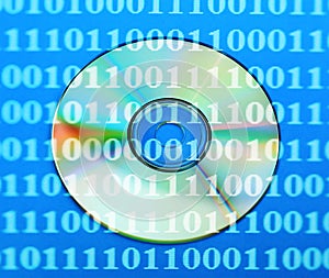 Dvd disc with binary numbers
