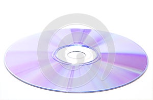 DVD disc on white background