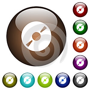 DVD disk color glass buttons