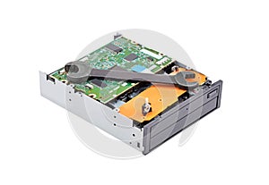 Dvd disk drive and wrench