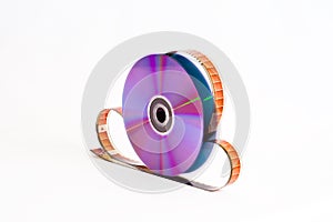 DVD disk and filmstrip