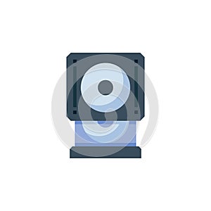 dvd drive vector icon. computer component icon flat style. perfect use for logo, presentation, website, and more. simple modern