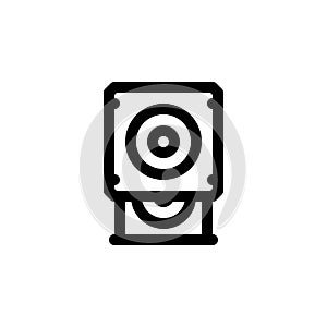 dvd drive vector icon. computer component icon outline style. perfect use for logo, presentation, website, and more. simple modern