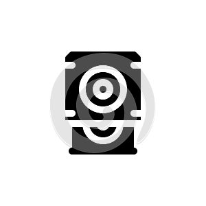 dvd drive vector icon. computer component icon solid style. perfect use for logo, presentation, website, and more. simple modern