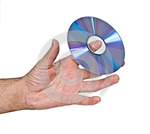 DVD on finger