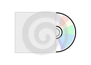 DVD icon disc vector blank illustration. CD disk music compact disk media software