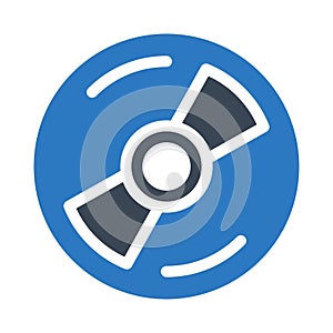 DVD vector glyph color icon