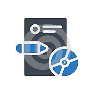 DVD vector glyph color icon