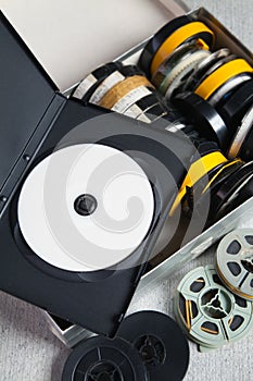 Dvd and old 8 mm and Super8