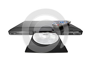 DVD player ejecting disc with remote control photo