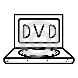 Dvd player icon vector