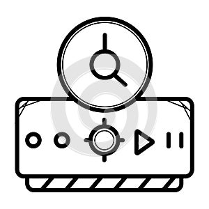 Dvd player icon vector