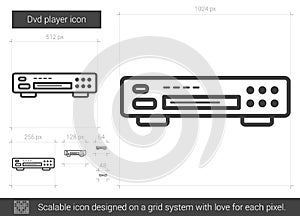 Dvd player line icon.