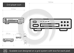 Dvd player line icon.