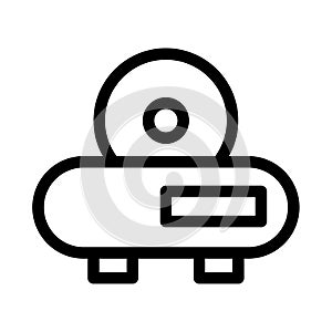dvd player vector line icon