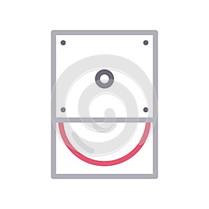 DVD thin line color vector icon
