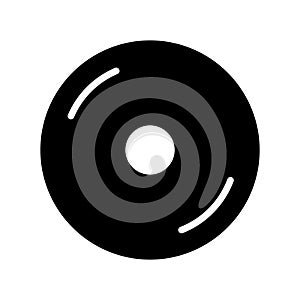 DVD glyph flat vector icon