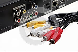 DVD video jack with cables