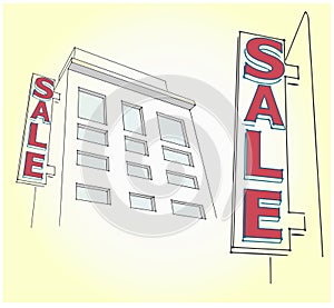 Dvertising billboard on the side at home 3 d